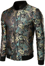 Load image into Gallery viewer, Noble Men's Luxury Paisley Floral Bomber Jacket