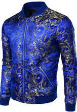 Load image into Gallery viewer, Noble Men's Luxury Paisley Floral Bomber Jacket