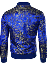 Load image into Gallery viewer, Noble Men's Luxury Paisley Floral Bomber Jacket
