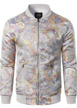 Load image into Gallery viewer, Noble Men's Luxury Paisley Floral Bomber Jacket