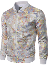 Load image into Gallery viewer, Noble Men's Luxury Paisley Floral Bomber Jacket