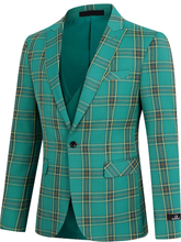Load image into Gallery viewer, Noble Mens 3-Piece Plaid Suit Set