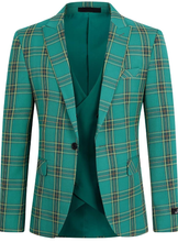 Load image into Gallery viewer, Noble Mens 3-Piece Plaid Suit Set