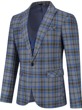 Load image into Gallery viewer, Noble Mens 3-Piece Plaid Suit Set