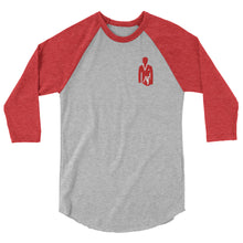 Load image into Gallery viewer, AJELANI MAN - 3/4 Sleeve Embroidered Raglan Shirt Red