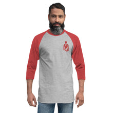 Load image into Gallery viewer, AJELANI MAN - 3/4 Sleeve Embroidered Raglan Shirt Red