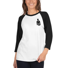 Load image into Gallery viewer, AJELANI MAN - 3/4 Sleeve Embroidered Raglan Shirt Black