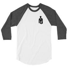 Load image into Gallery viewer, AJELANI MAN - 3/4 Sleeve Embroidered Raglan Shirt Black