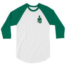 Load image into Gallery viewer, AJELANI MAN - 3/4 Sleeve Embroidered Raglan Shirt Green