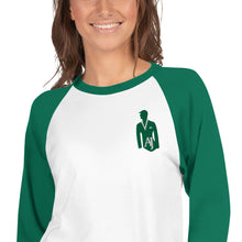 Load image into Gallery viewer, AJELANI MAN - 3/4 Sleeve Embroidered Raglan Shirt Green