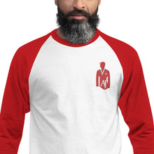 Load image into Gallery viewer, AJELANI MAN - 3/4 Sleeve Embroidered Raglan Shirt Red
