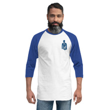 Load image into Gallery viewer, AJELANI MAN - 3/4 Sleeve Embroidered Raglan Shirt Royal