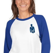 Load image into Gallery viewer, AJELANI MAN - 3/4 Sleeve Embroidered Raglan Shirt Royal
