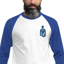 Load image into Gallery viewer, AJELANI MAN - 3/4 Sleeve Embroidered Raglan Shirt Royal