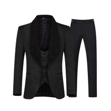 Load image into Gallery viewer, Men's Slim Fit 3 Piece One Button Shawl Collar Tuxedo