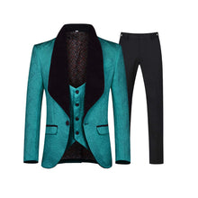 Load image into Gallery viewer, Men's Slim Fit 3 Piece One Button Shawl Collar Tuxedo