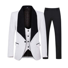 Load image into Gallery viewer, Men's Slim Fit 3 Piece One Button Shawl Collar Tuxedo