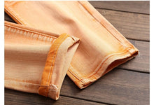 Load image into Gallery viewer, Men Biker Ripped Denim Slim Fit Jeans