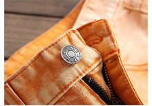 Load image into Gallery viewer, Men Biker Ripped Denim Slim Fit Jeans