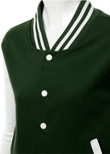 Load image into Gallery viewer, Women's Stylish Color Contrast Long Sleeves Varsity Jacket