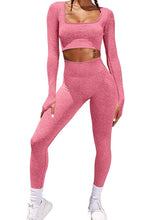 Load image into Gallery viewer, Women's Workout 2 Piece High Waist Legging and Sports Crop Top