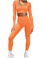 Load image into Gallery viewer, Women's Workout 2 Piece High Waist Legging and Sports Crop Top