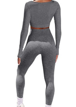 Load image into Gallery viewer, Women's Workout 2 Piece High Waist Legging and Sports Crop Top