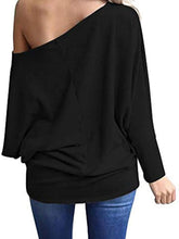 Load image into Gallery viewer, Women's Loose Off Shoulder Casual Batwing Tops