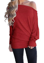 Load image into Gallery viewer, Women's Loose Off Shoulder Casual Batwing Tops