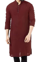 Load image into Gallery viewer, Men's Henley Kaftan Thobe Longline Kurta