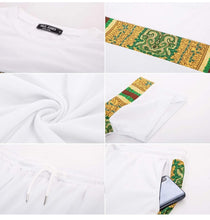 Load image into Gallery viewer, Men's Mesh African Dashiki T-Shirt and Shorts Set