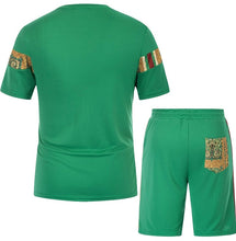 Load image into Gallery viewer, Men's Mesh African Dashiki T-Shirt and Shorts Set