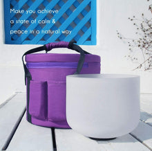 Load image into Gallery viewer, 8 Inch F Note Frosted Heart Quartz Crystal Singing Bowl with Mallet and O-ring