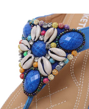 Load image into Gallery viewer, Women Bohemian Rhinestone Platform Wedge