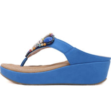 Load image into Gallery viewer, Women Bohemian Rhinestone Platform Wedge