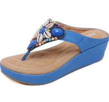 Load image into Gallery viewer, Women Bohemian Rhinestone Platform Wedge