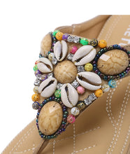 Load image into Gallery viewer, Women Bohemian Rhinestone Platform Wedge