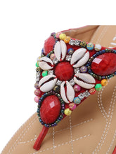 Load image into Gallery viewer, Women Bohemian Rhinestone Platform Wedge