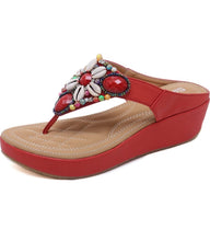 Load image into Gallery viewer, Women Bohemian Rhinestone Platform Wedge