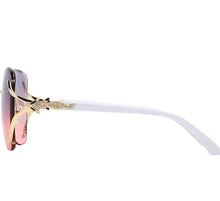 Load image into Gallery viewer, Women Rimless Round Lens Metal Frame Sunglasses