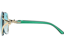 Load image into Gallery viewer, Women Rimless Round Lens Metal Frame Sunglasses