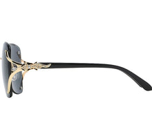 Load image into Gallery viewer, Women Rimless Round Lens Metal Frame Sunglasses