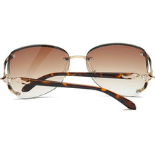 Load image into Gallery viewer, Women Rimless Round Lens Metal Frame Sunglasses