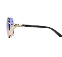 Load image into Gallery viewer, Women Rimless Round Lens Metal Frame Sunglasses
