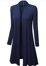 Load image into Gallery viewer, Womens Long Sleeve Open Front Cardigan