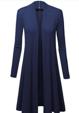 Load image into Gallery viewer, Womens Long Sleeve Open Front Cardigan