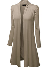 Load image into Gallery viewer, Womens Long Sleeve Open Front Cardigan