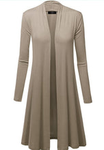 Load image into Gallery viewer, Womens Long Sleeve Open Front Cardigan