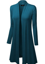 Load image into Gallery viewer, Womens Long Sleeve Open Front Cardigan