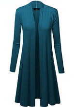 Load image into Gallery viewer, Womens Long Sleeve Open Front Cardigan